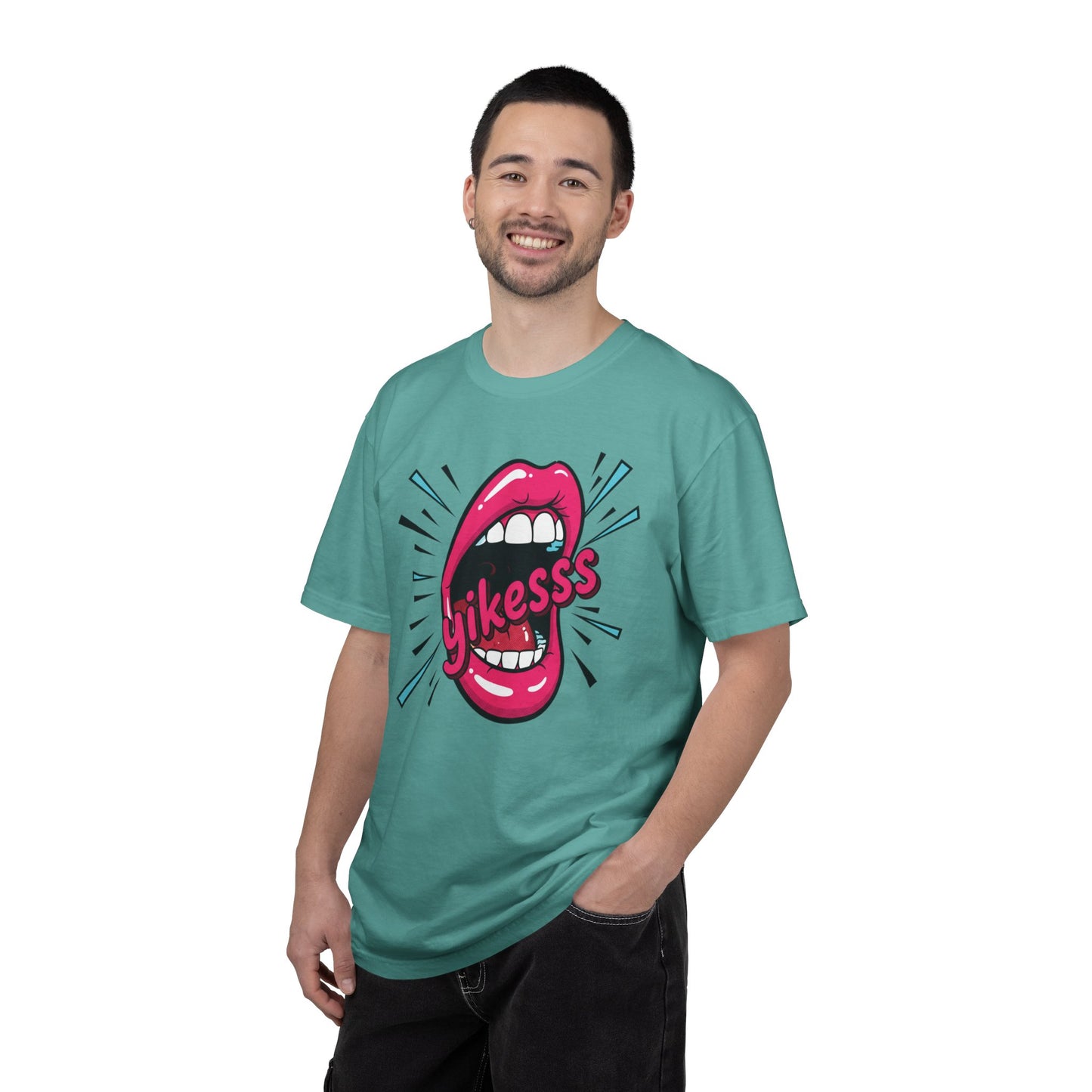 Graphic Tee — Pop Art Open Mouth "Yikesss" Shirt