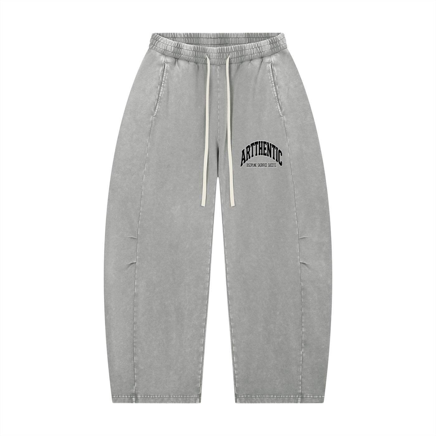 Unisex Mineral Wash Barrel Leg Pants
