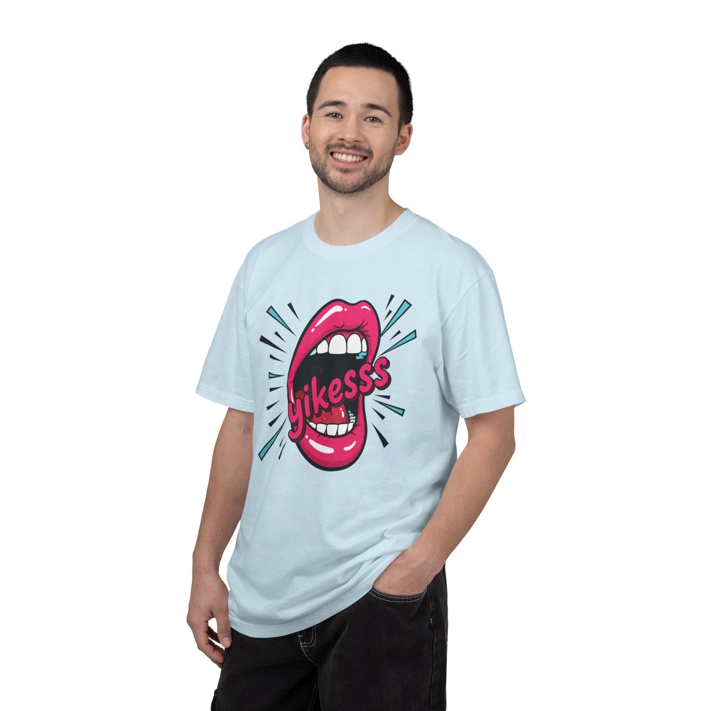 Graphic Tee — Pop Art Open Mouth "Yikesss" Shirt