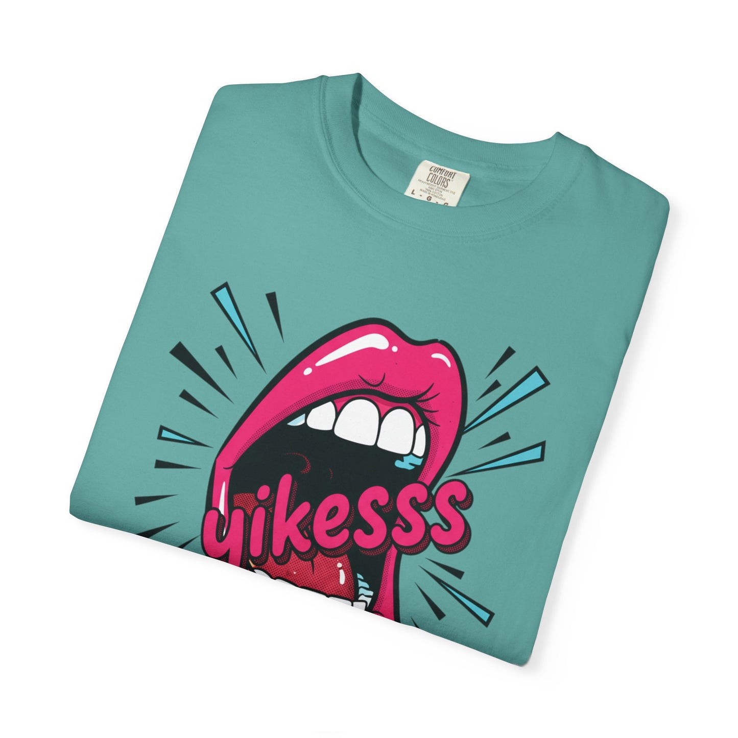 Graphic Tee — Pop Art Open Mouth "Yikesss" Shirt