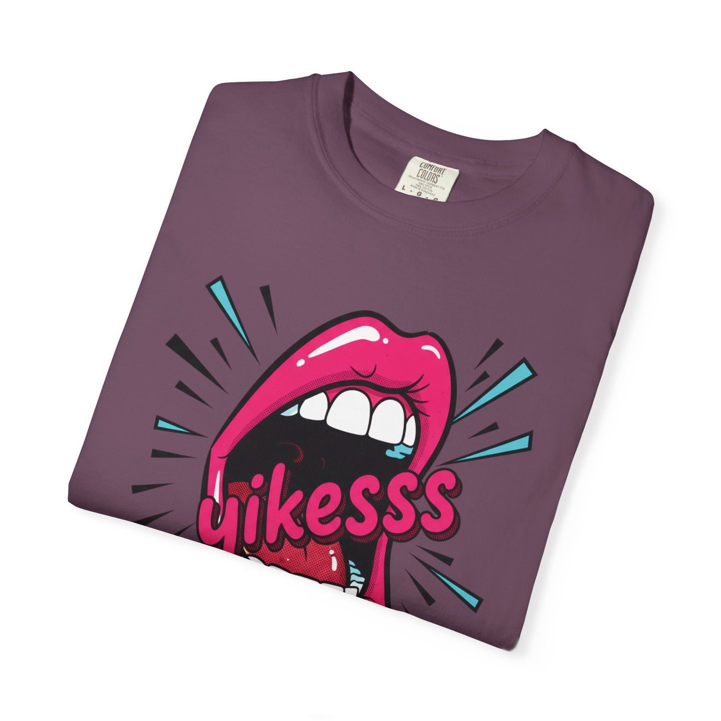 Graphic Tee — Pop Art Open Mouth "Yikesss" Shirt