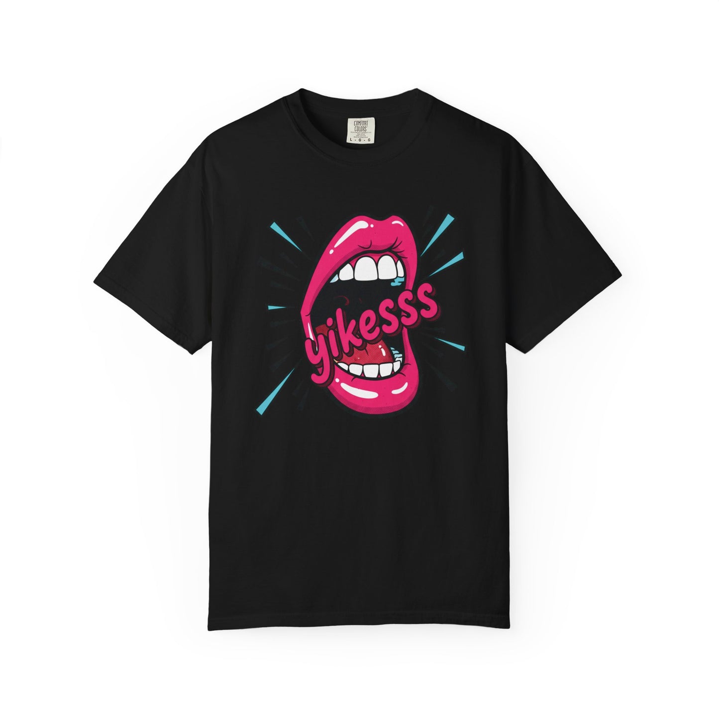 Graphic Tee — Pop Art Open Mouth "Yikesss" Shirt