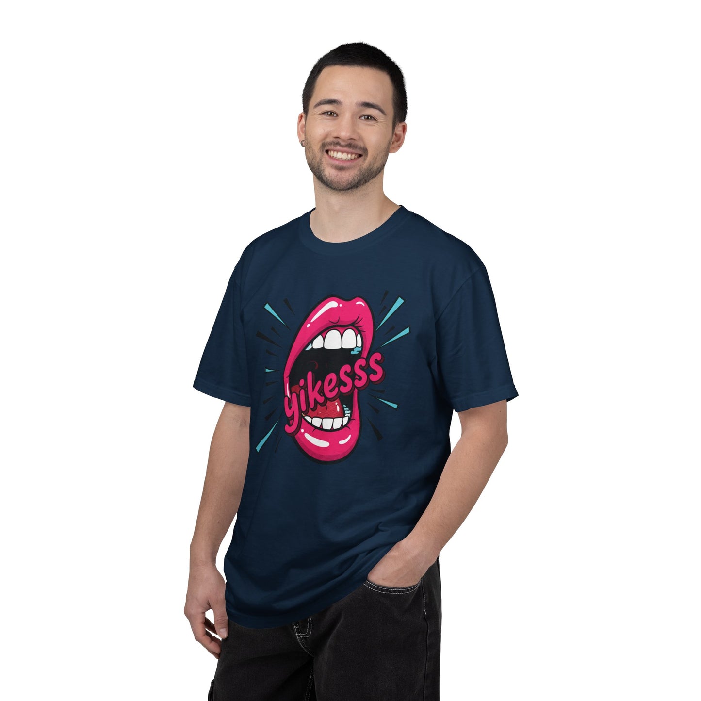 Graphic Tee — Pop Art Open Mouth "Yikesss" Shirt