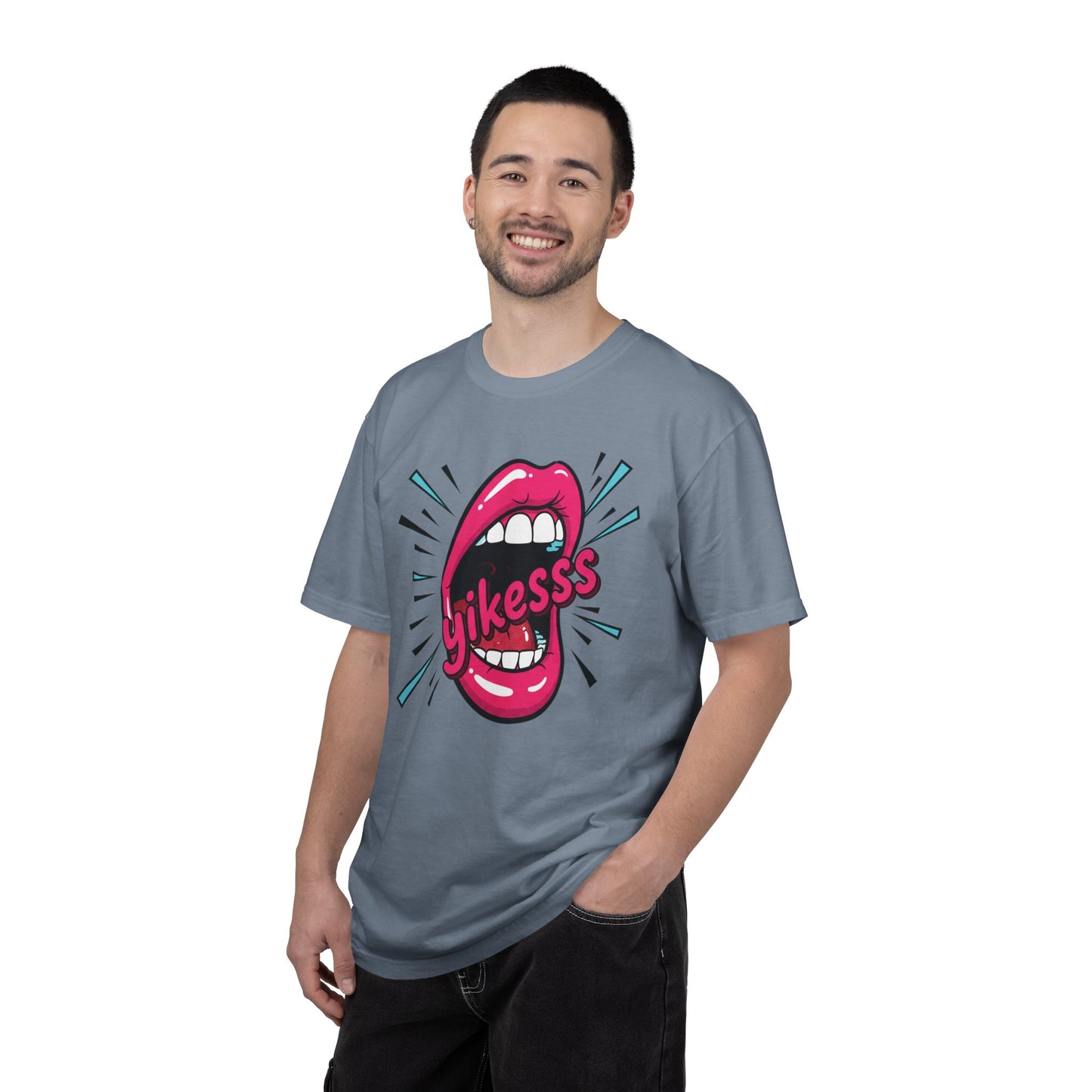 Graphic Tee — Pop Art Open Mouth "Yikesss" Shirt