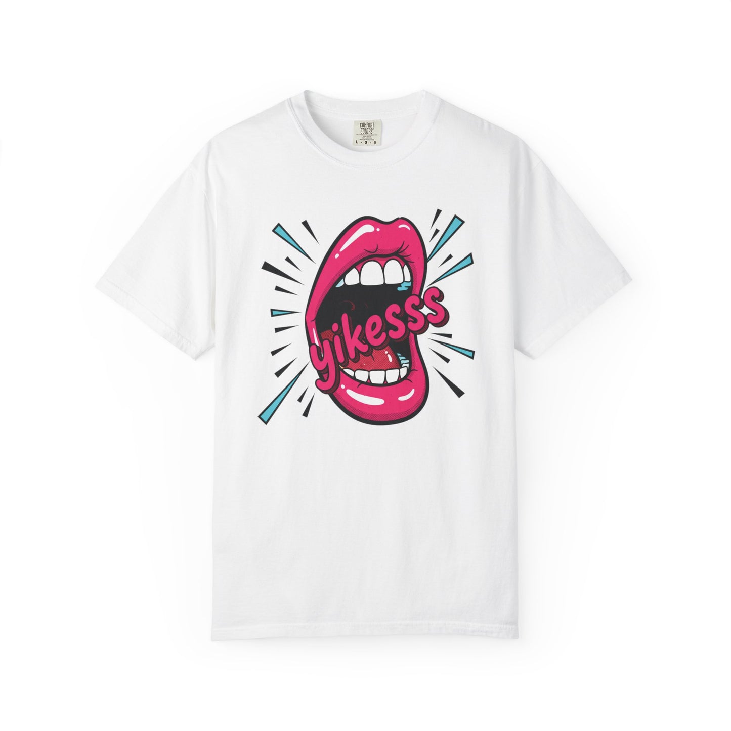 Graphic Tee — Pop Art Open Mouth "Yikesss" Shirt