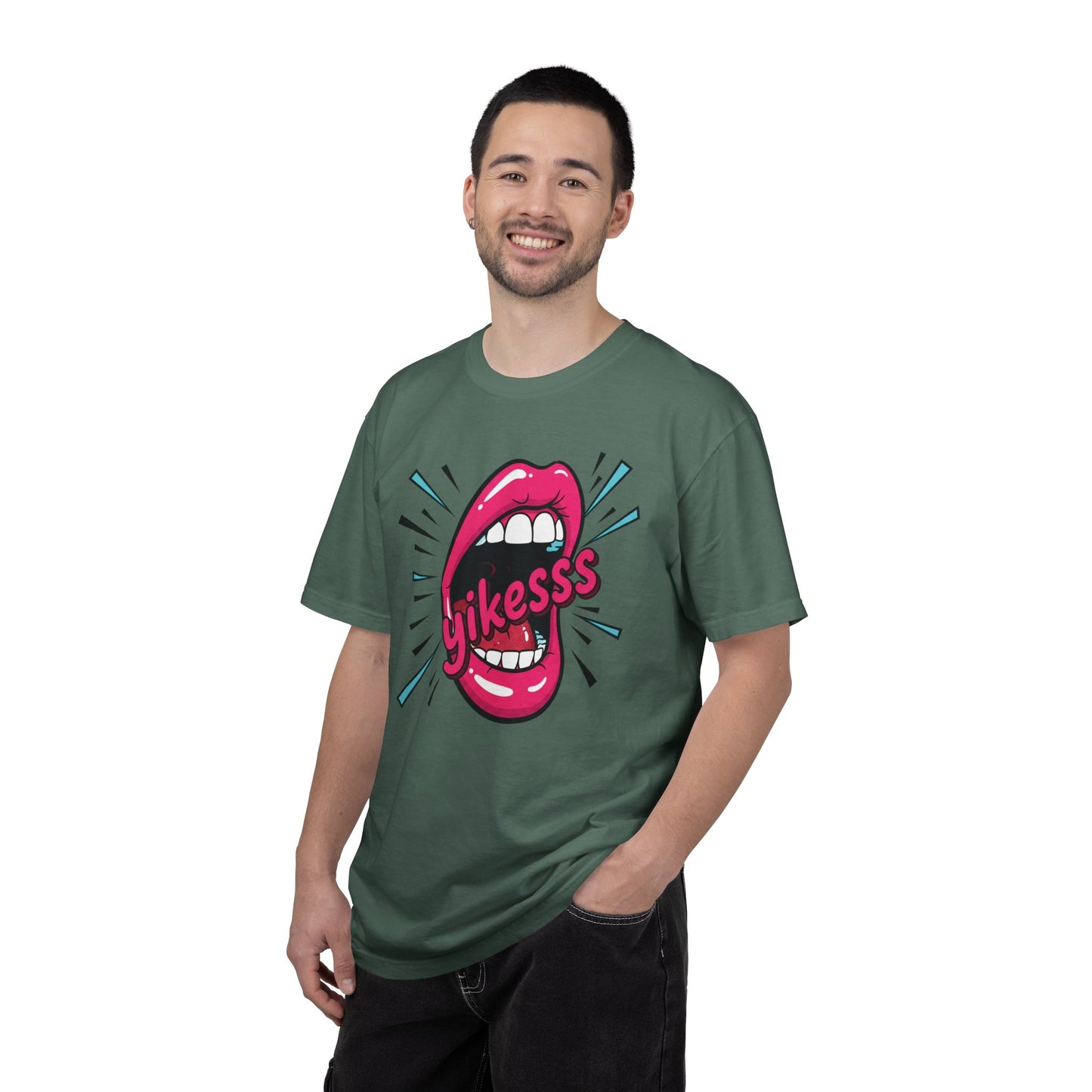 Graphic Tee — Pop Art Open Mouth "Yikesss" Shirt