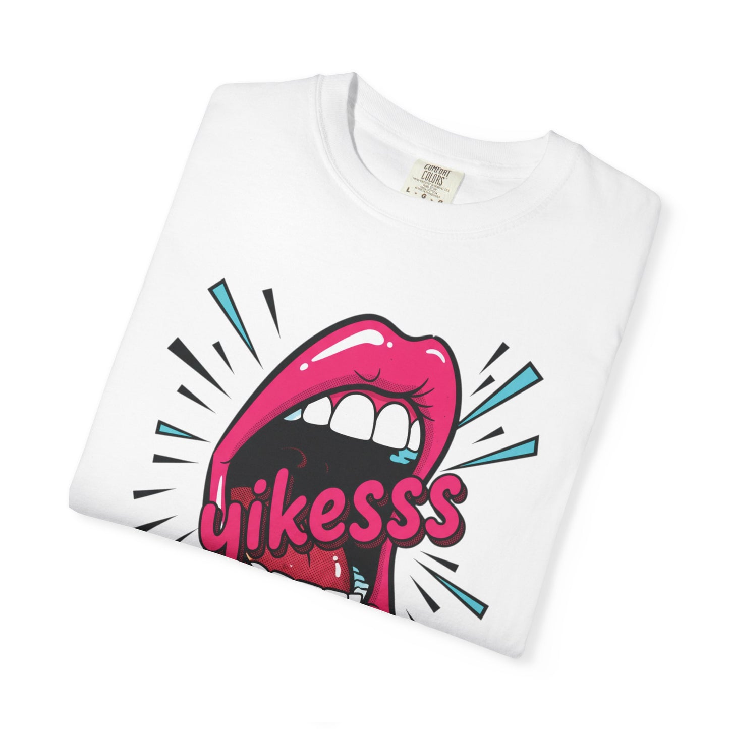 Graphic Tee — Pop Art Open Mouth "Yikesss" Shirt