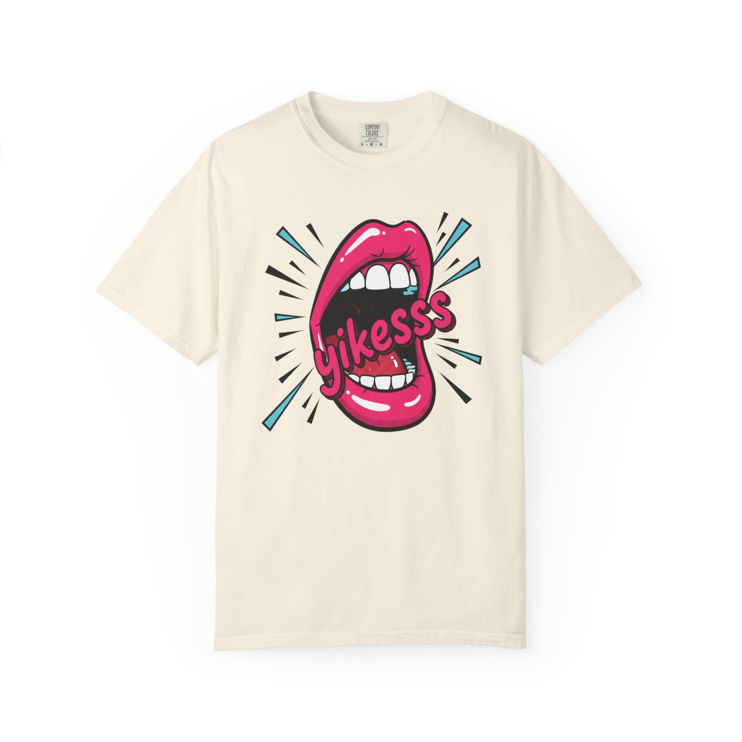 Graphic Tee — Pop Art Open Mouth "Yikesss" Shirt
