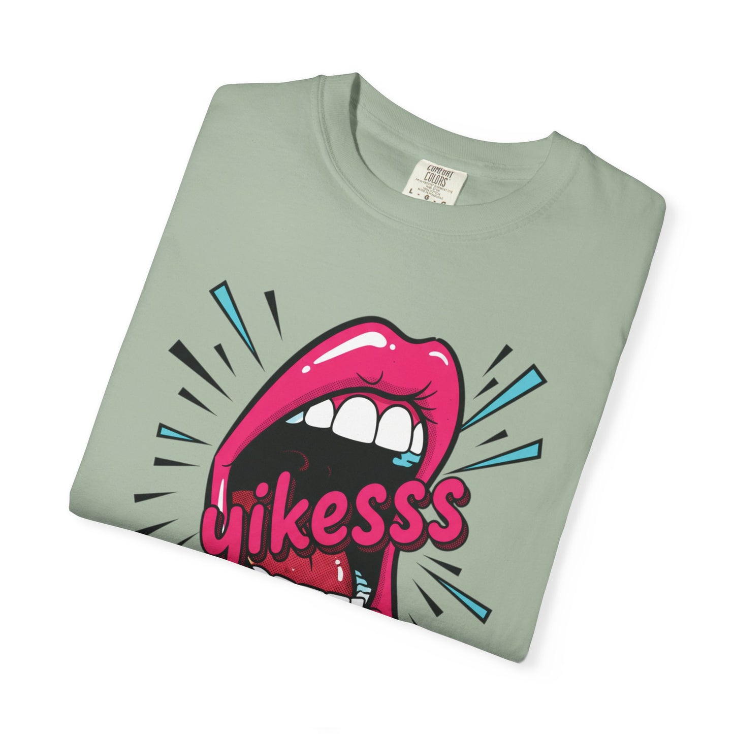 Graphic Tee — Pop Art Open Mouth "Yikesss" Shirt