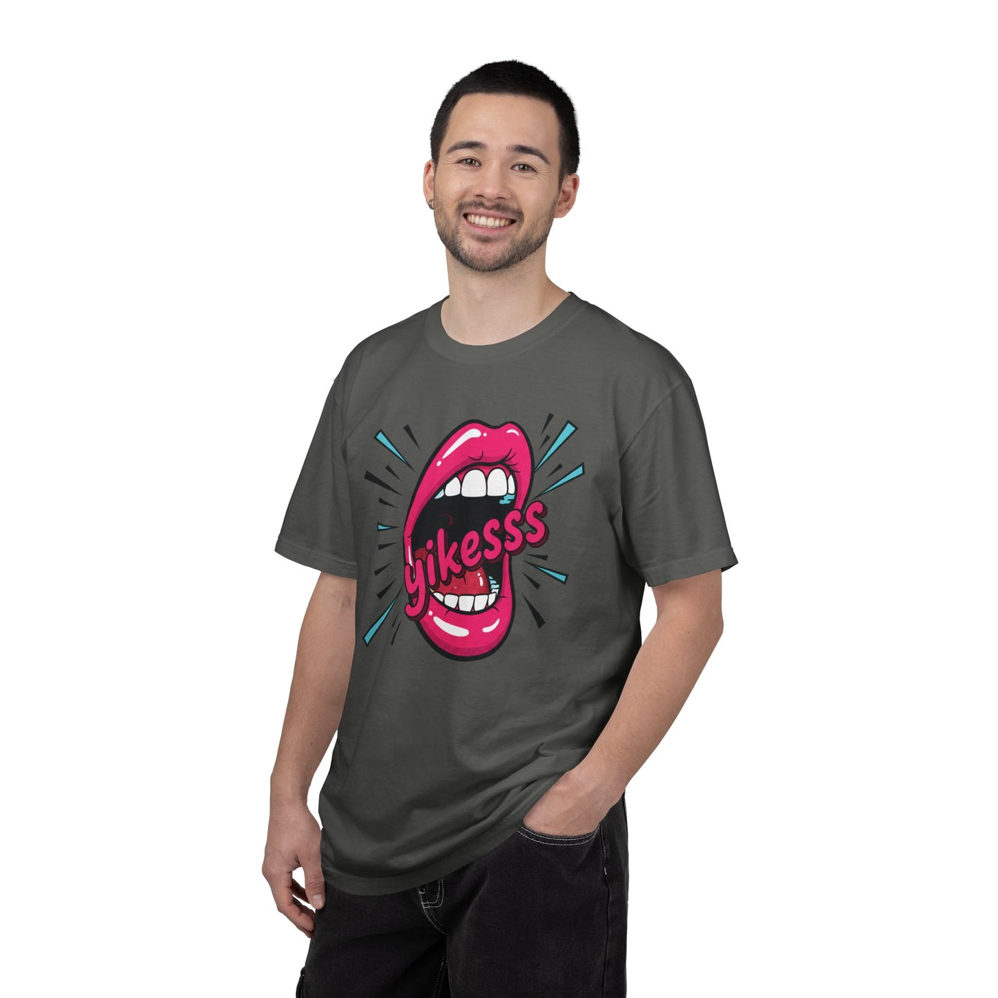 Graphic Tee — Pop Art Open Mouth "Yikesss" Shirt