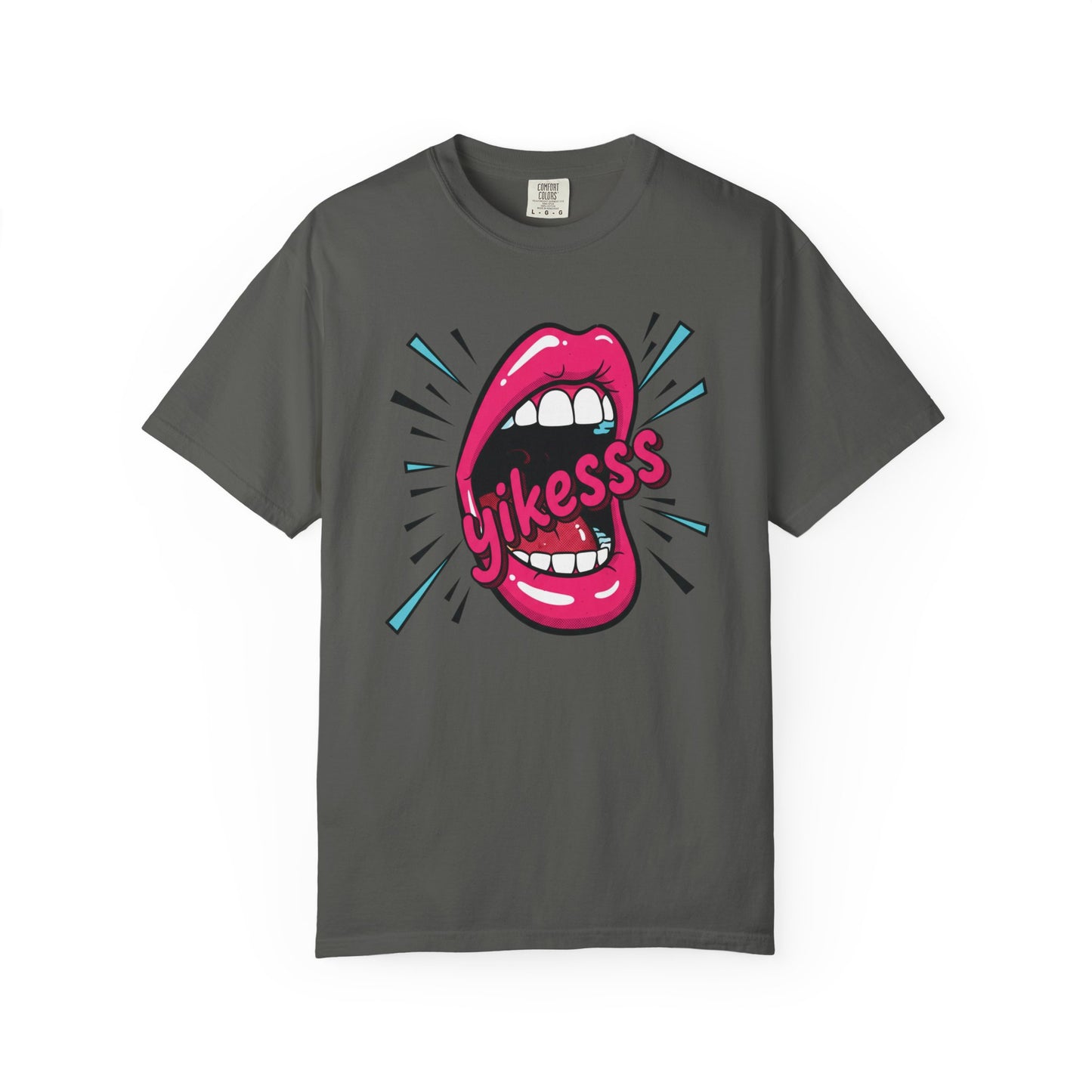 Graphic Tee — Pop Art Open Mouth "Yikesss" Shirt