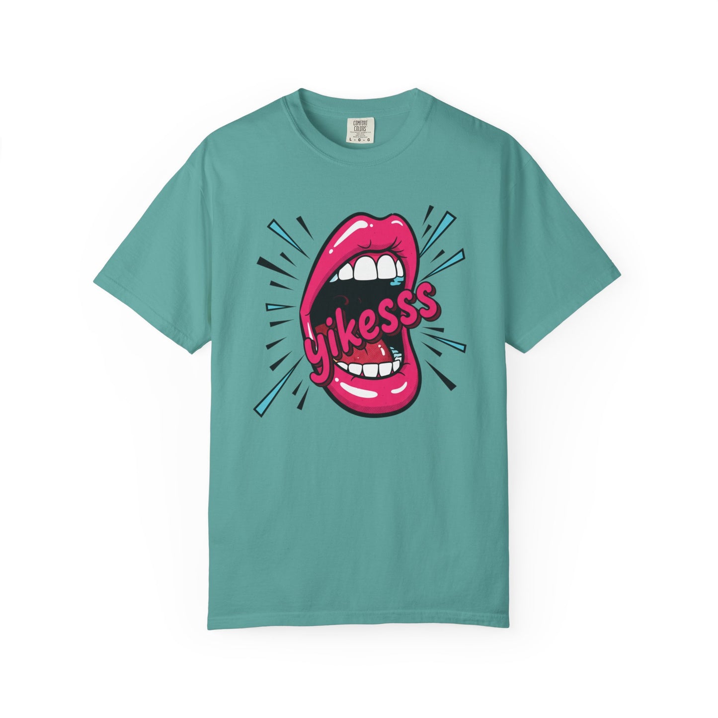 Graphic Tee — Pop Art Open Mouth "Yikesss" Shirt