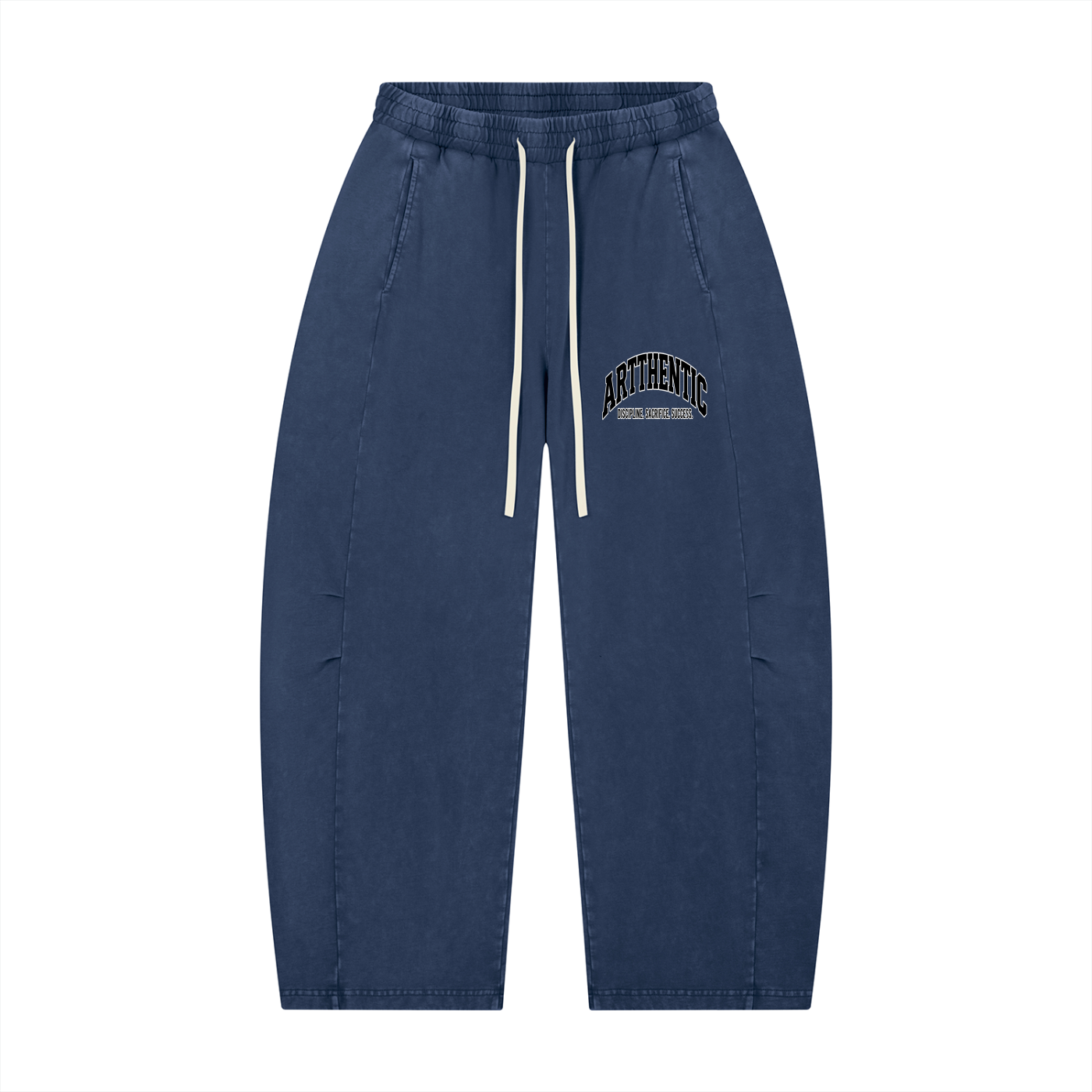 Unisex Mineral Wash Barrel Leg Pants