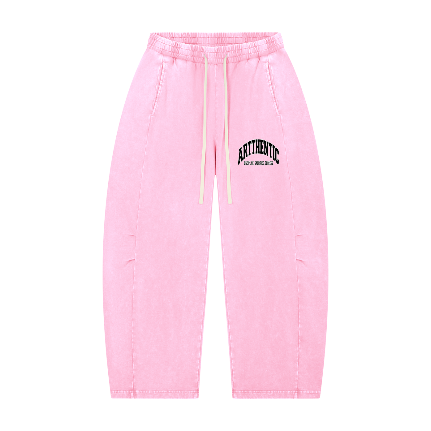 Unisex Mineral Wash Barrel Leg Pants