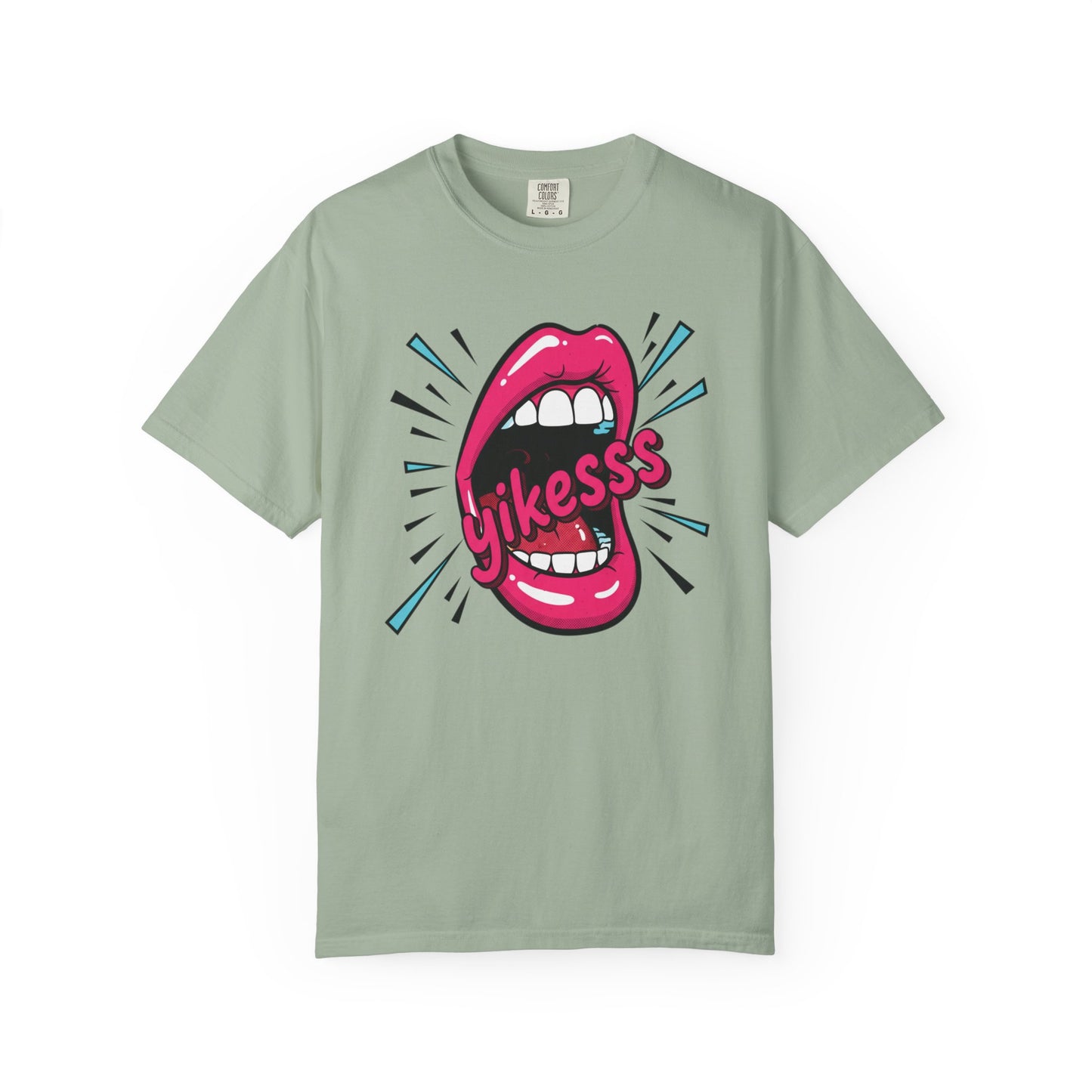 Graphic Tee — Pop Art Open Mouth "Yikesss" Shirt