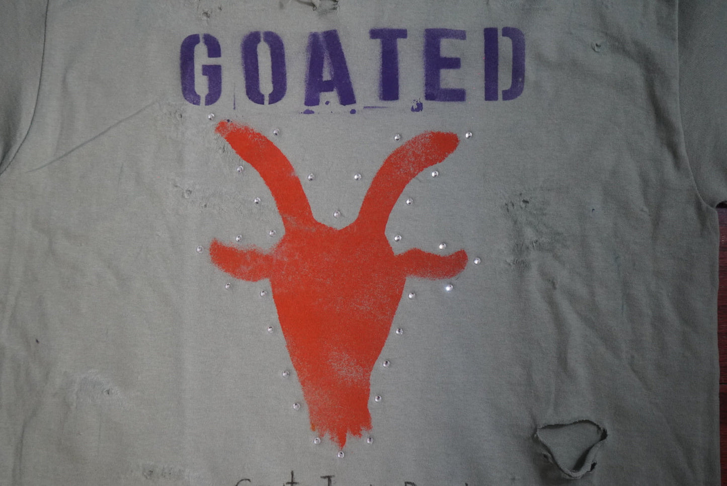 Artthentic “GOAT” Rhinestone Tee