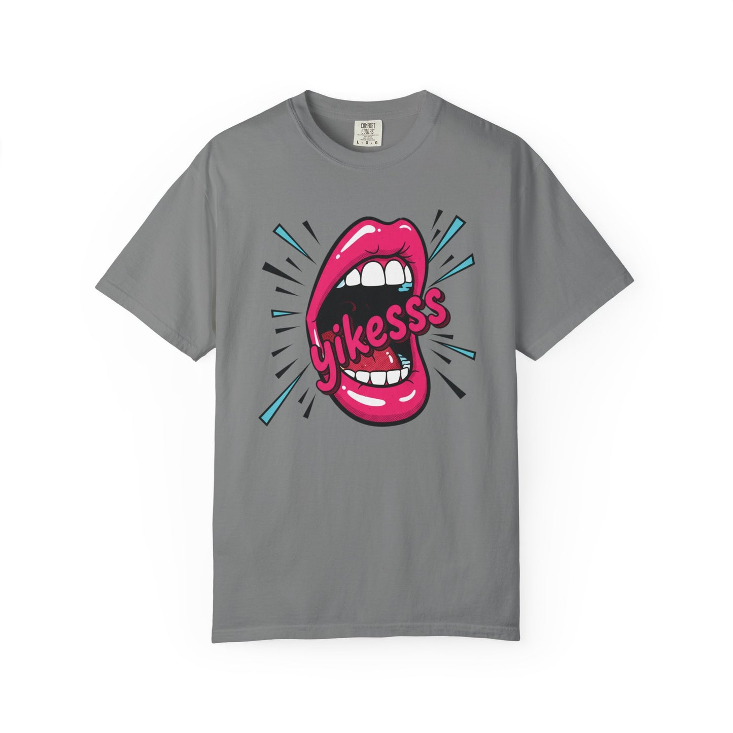Graphic Tee — Pop Art Open Mouth "Yikesss" Shirt