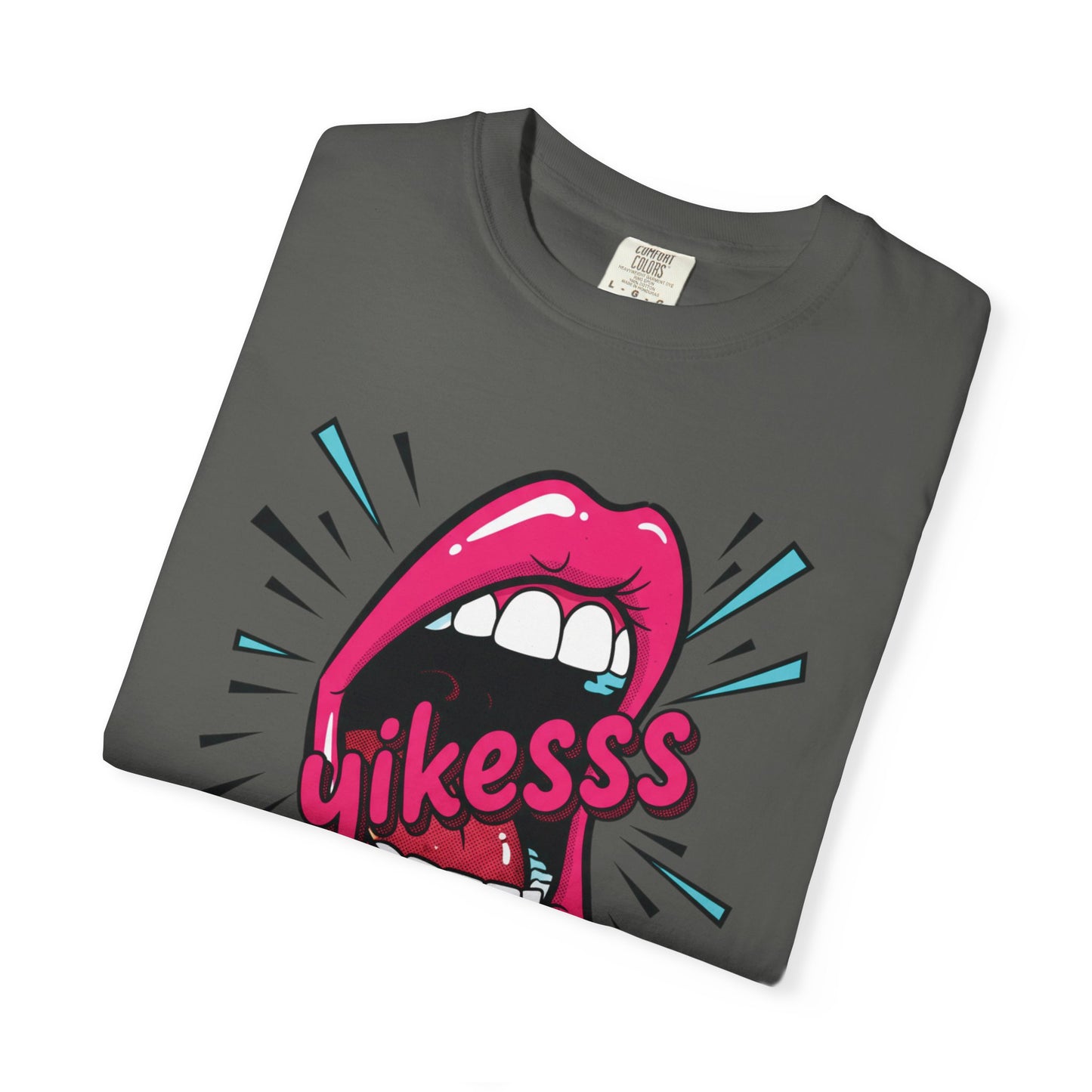Graphic Tee — Pop Art Open Mouth "Yikesss" Shirt