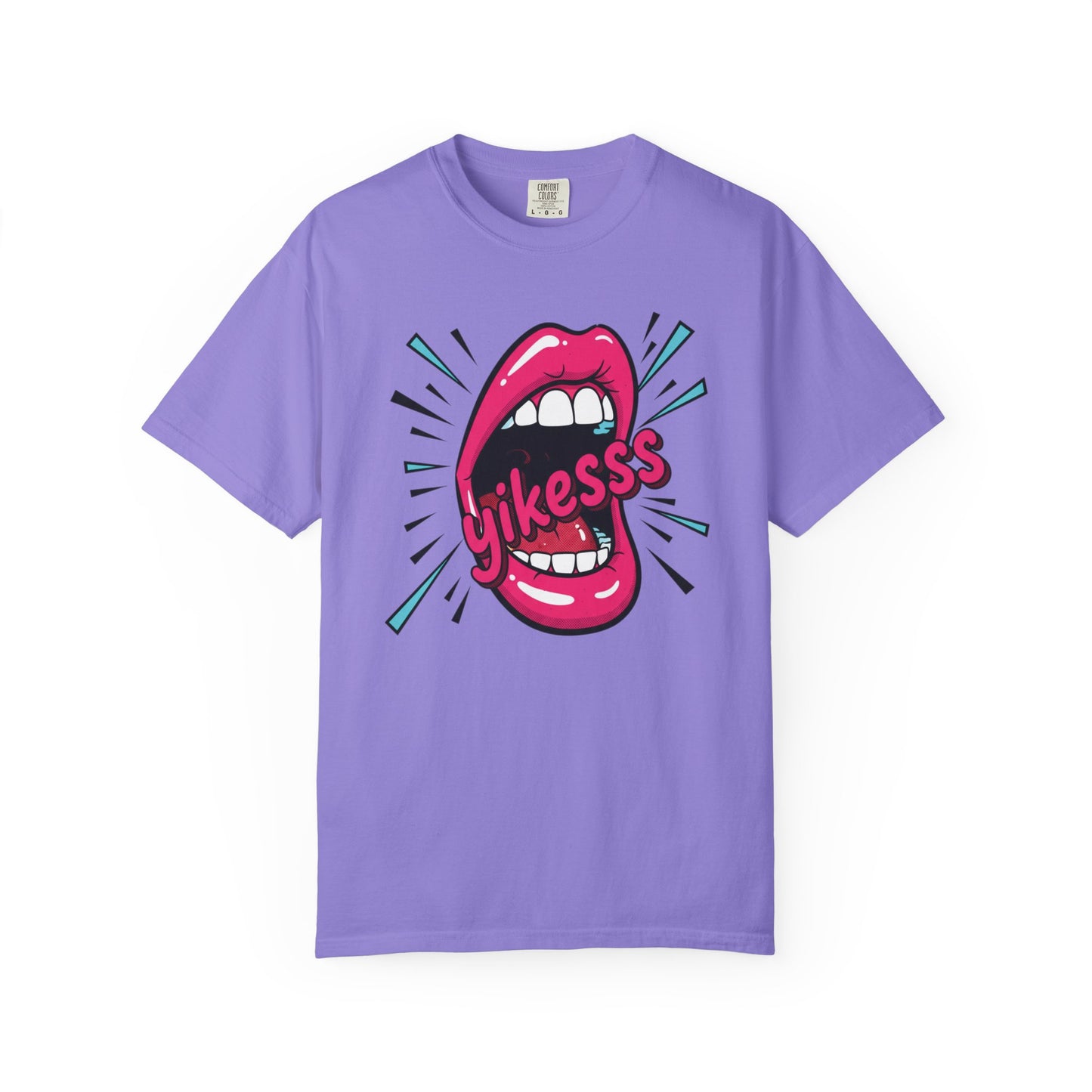 Graphic Tee — Pop Art Open Mouth "Yikesss" Shirt