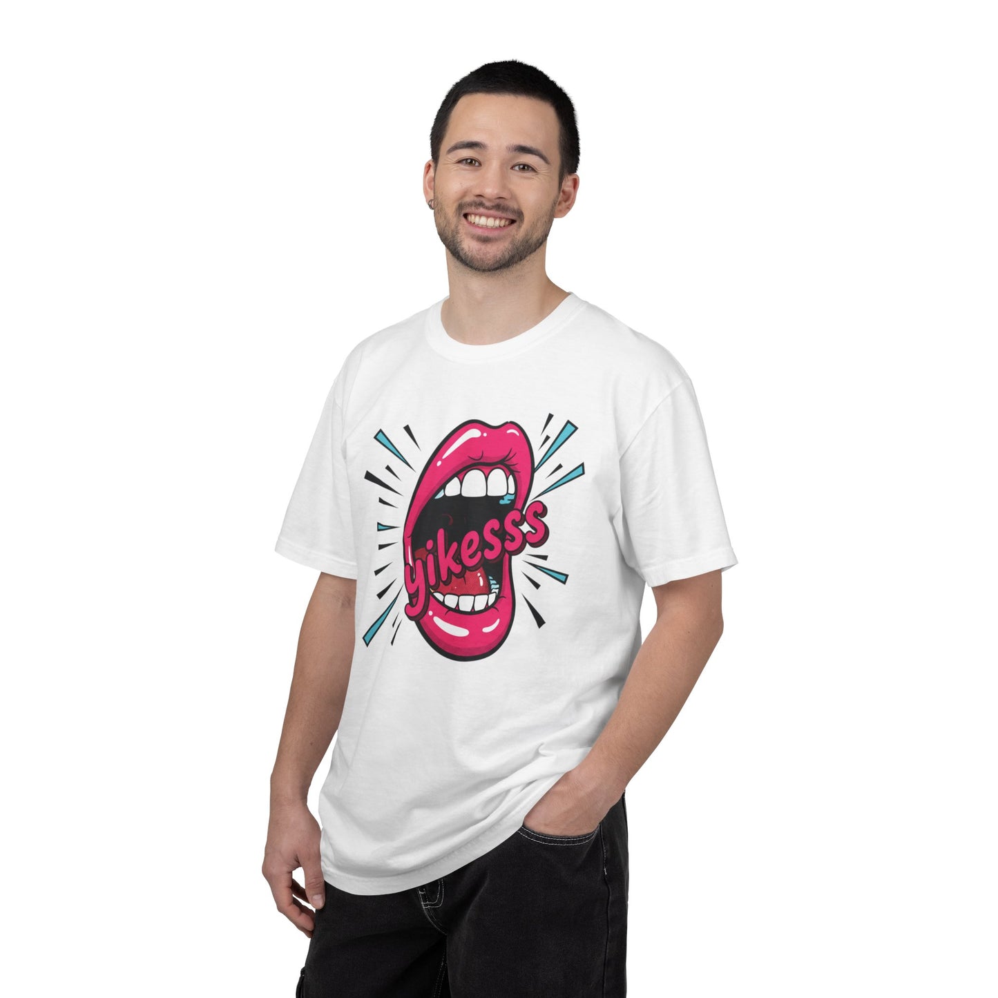 Graphic Tee — Pop Art Open Mouth "Yikesss" Shirt