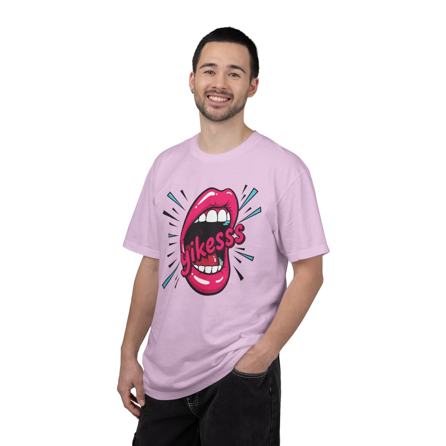 Graphic Tee — Pop Art Open Mouth "Yikesss" Shirt