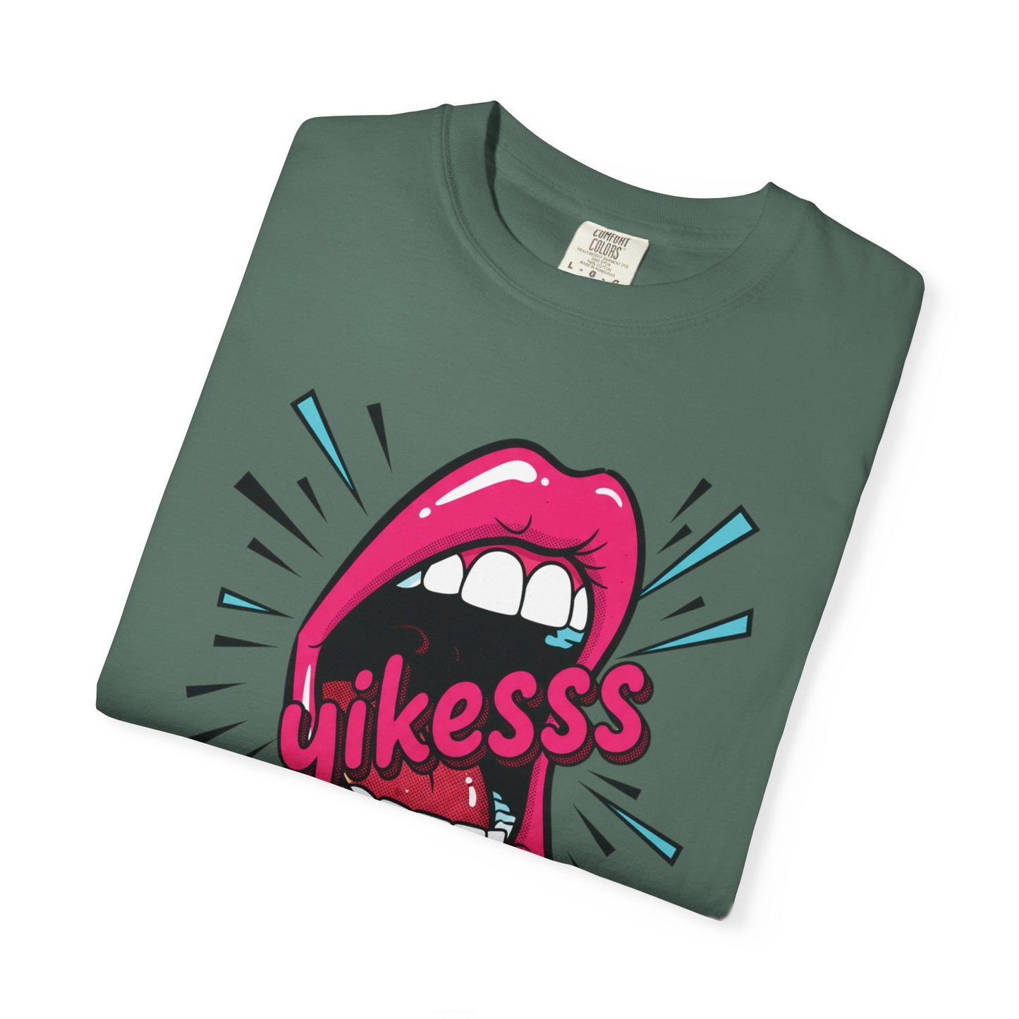 Graphic Tee — Pop Art Open Mouth "Yikesss" Shirt