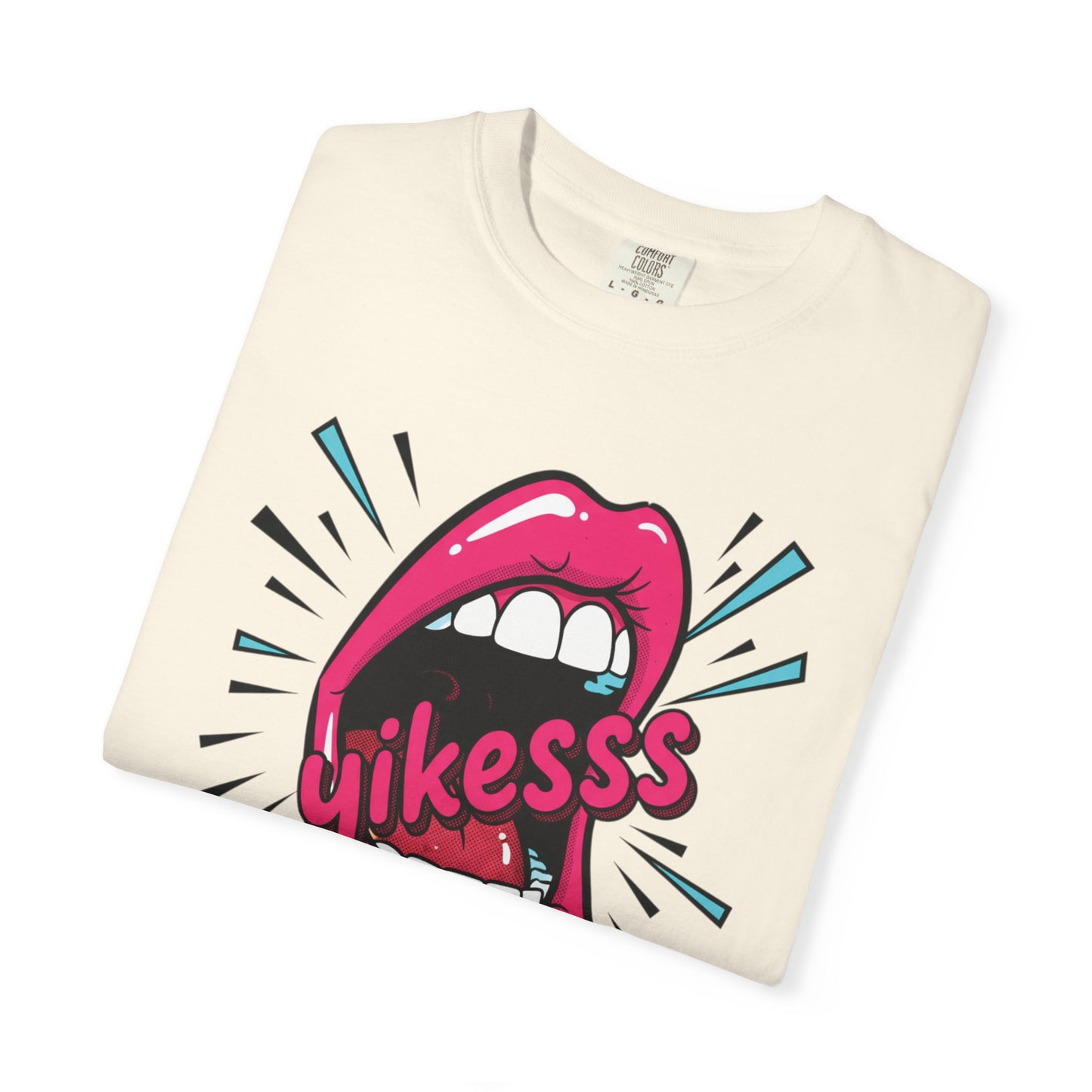 Graphic Tee — Pop Art Open Mouth "Yikesss" Shirt