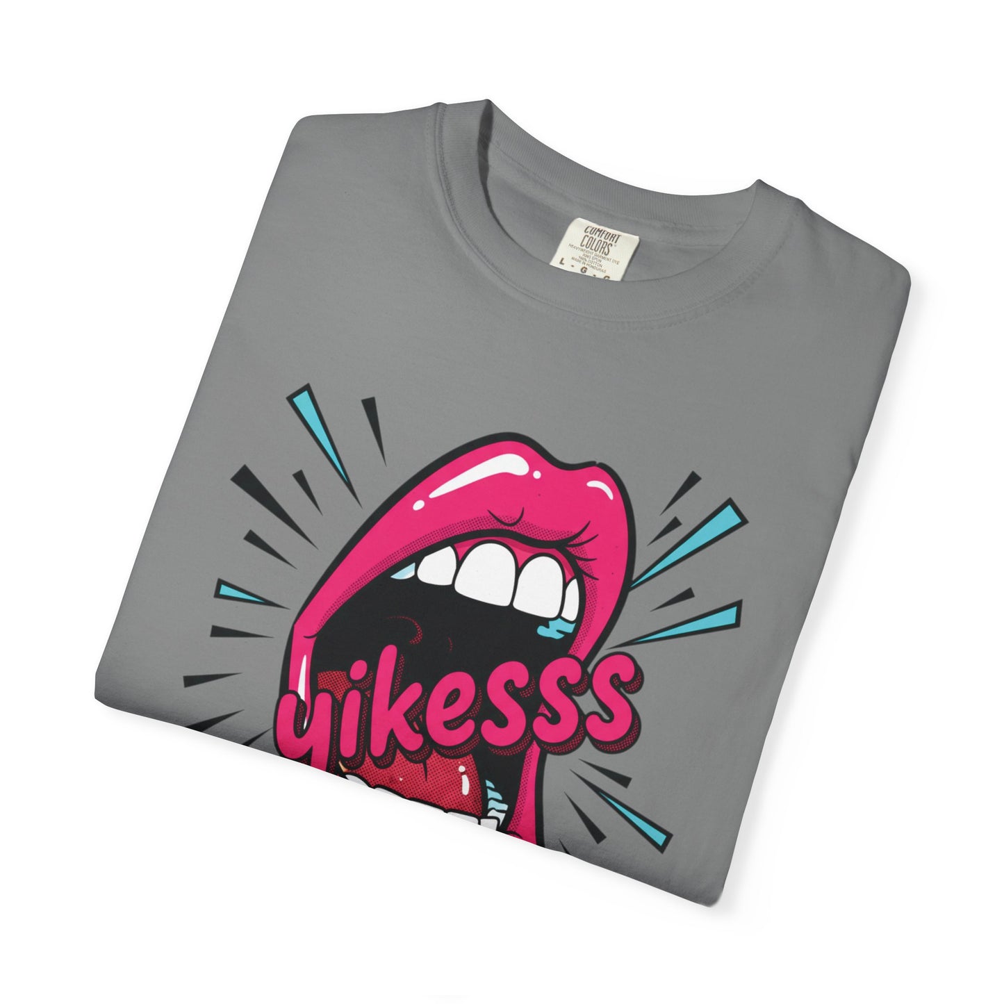 Graphic Tee — Pop Art Open Mouth "Yikesss" Shirt
