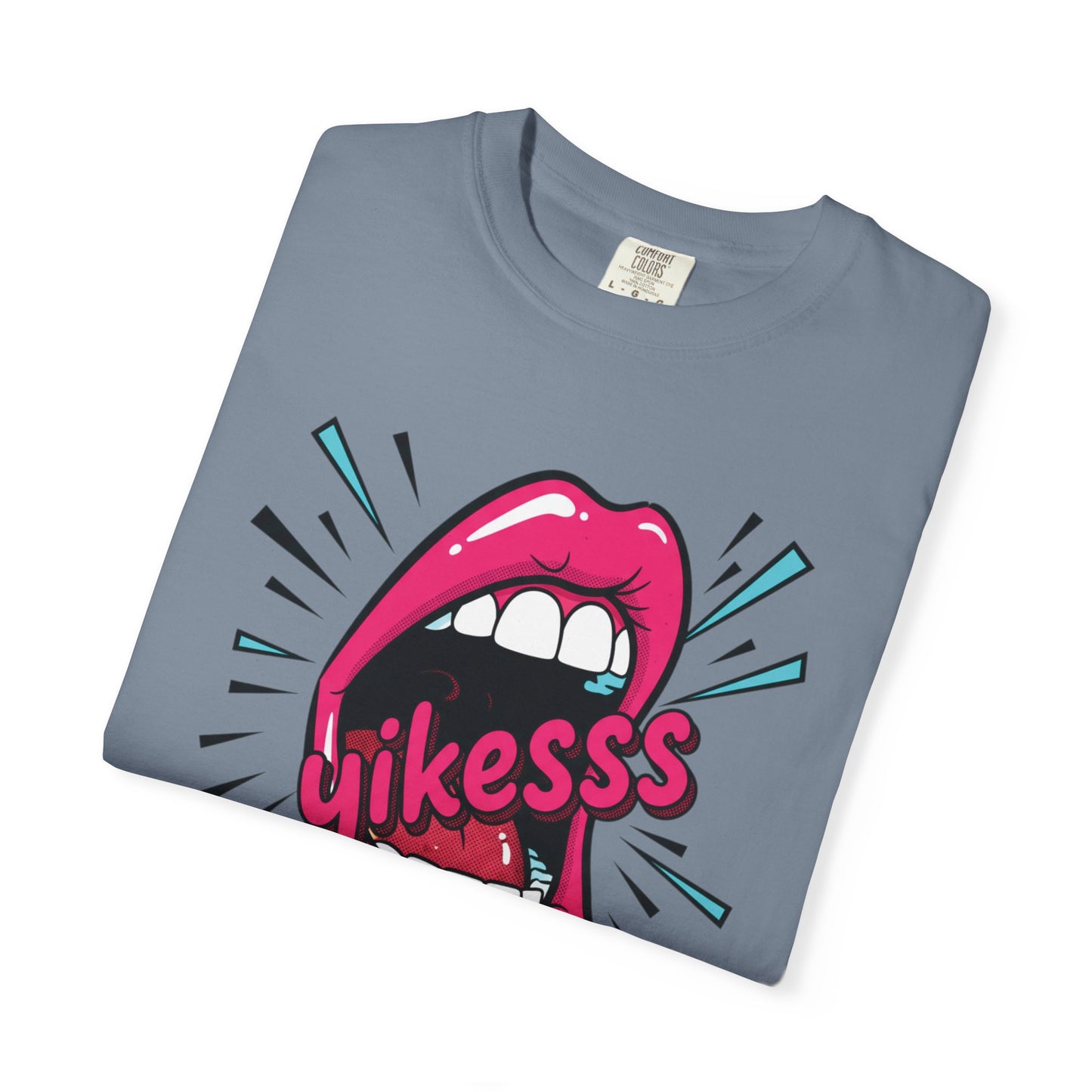 Graphic Tee — Pop Art Open Mouth "Yikesss" Shirt