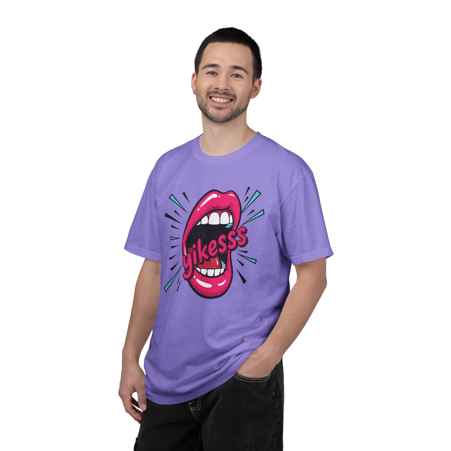 Graphic Tee — Pop Art Open Mouth "Yikesss" Shirt