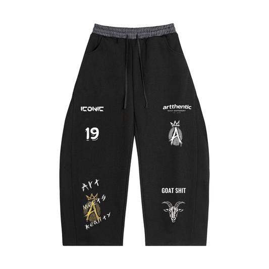 Plaid Waistband Barrel Sweatpants