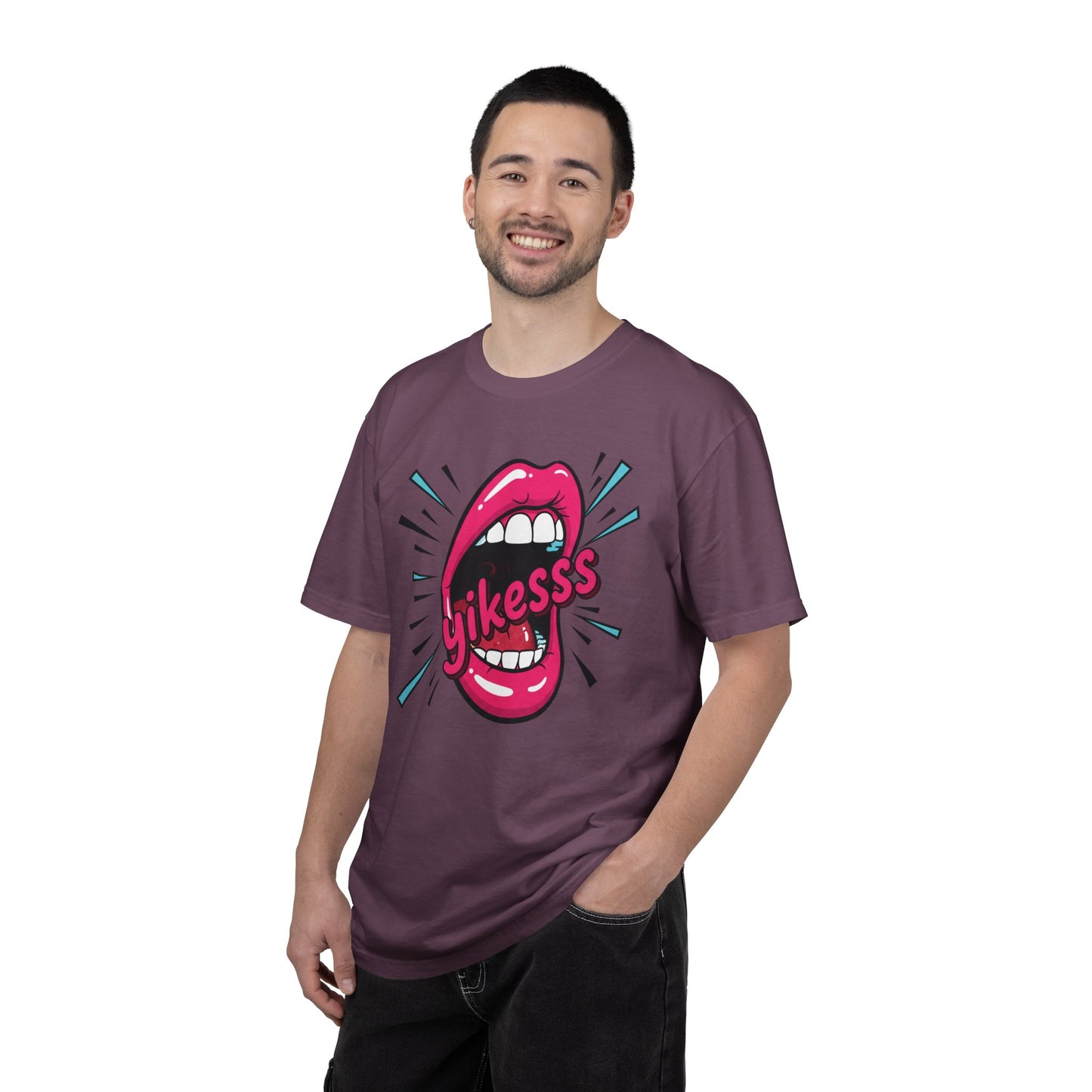 Graphic Tee — Pop Art Open Mouth "Yikesss" Shirt