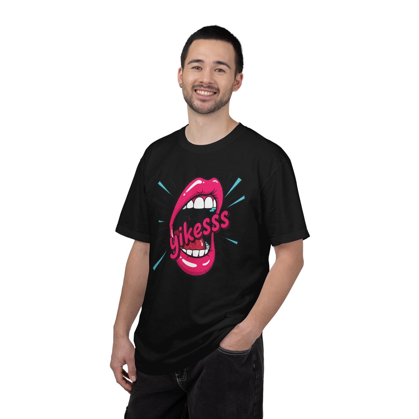 Graphic Tee — Pop Art Open Mouth "Yikesss" Shirt