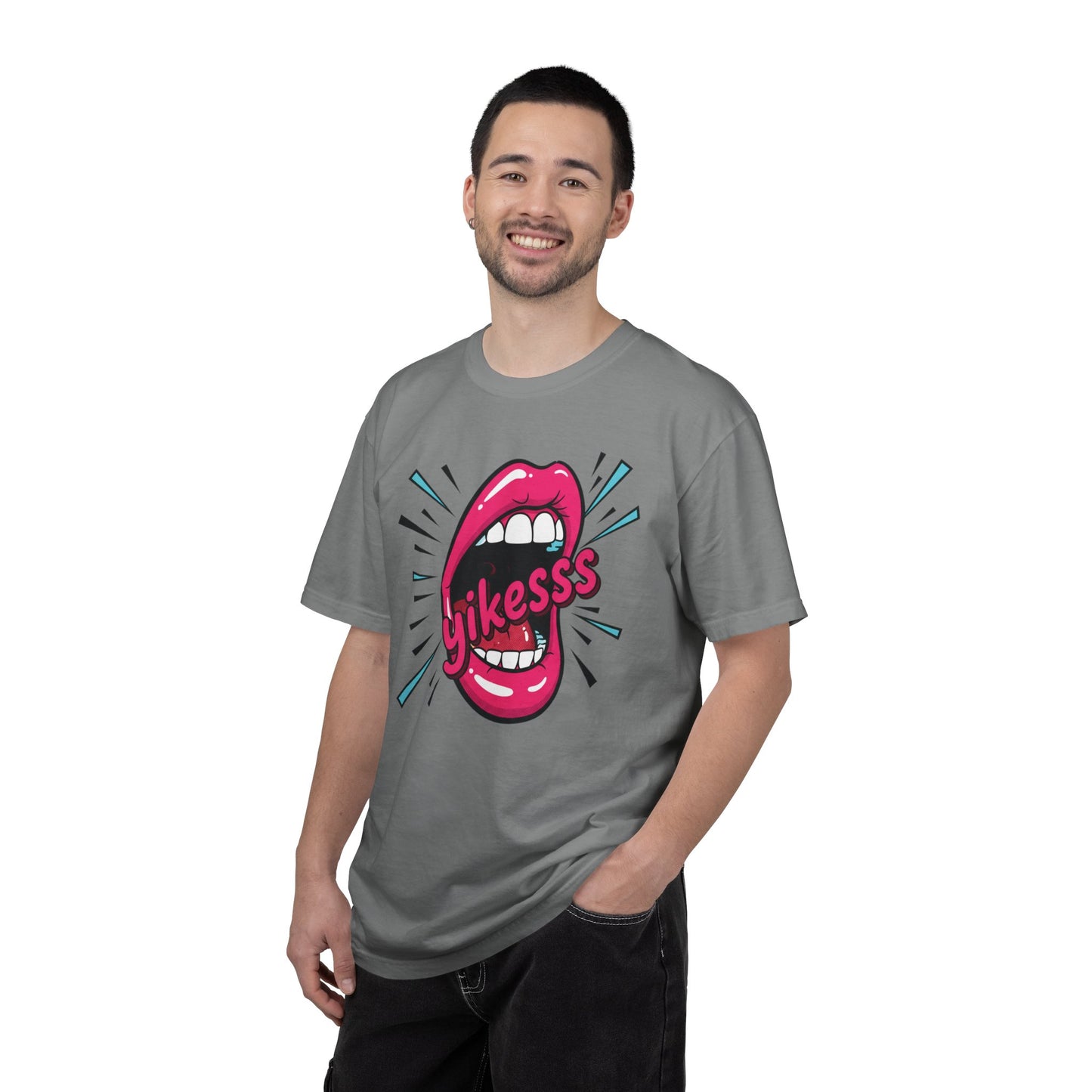Graphic Tee — Pop Art Open Mouth "Yikesss" Shirt