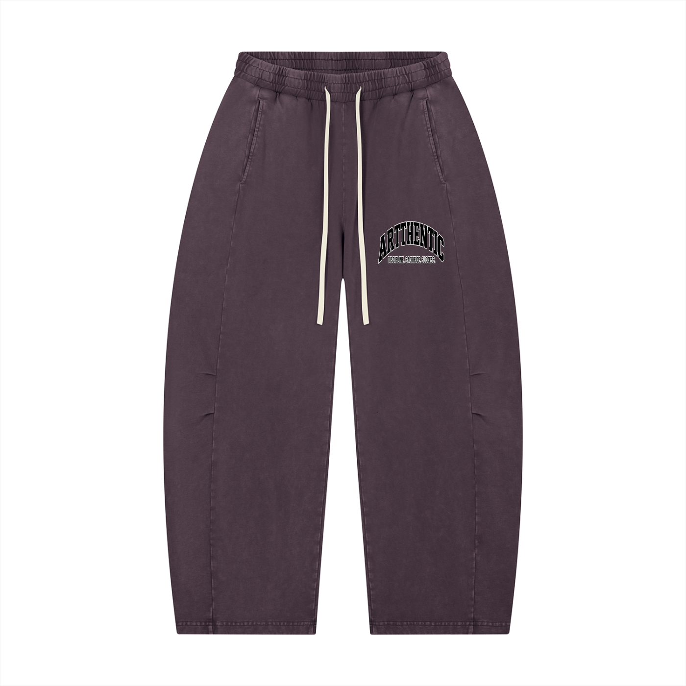 Unisex Mineral Wash Barrel Leg Pants