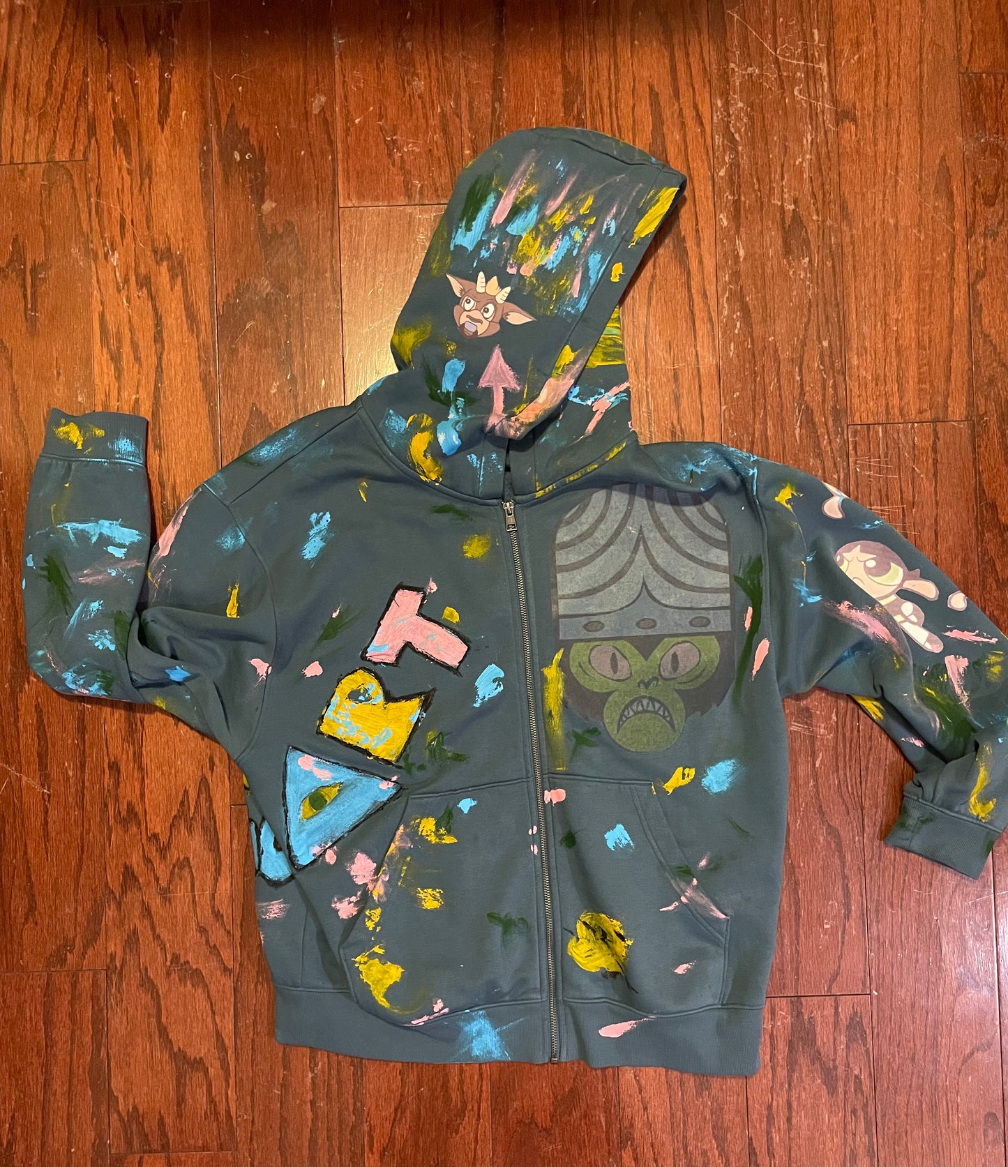 "Artthentic" Painted Cartoon Hoodie