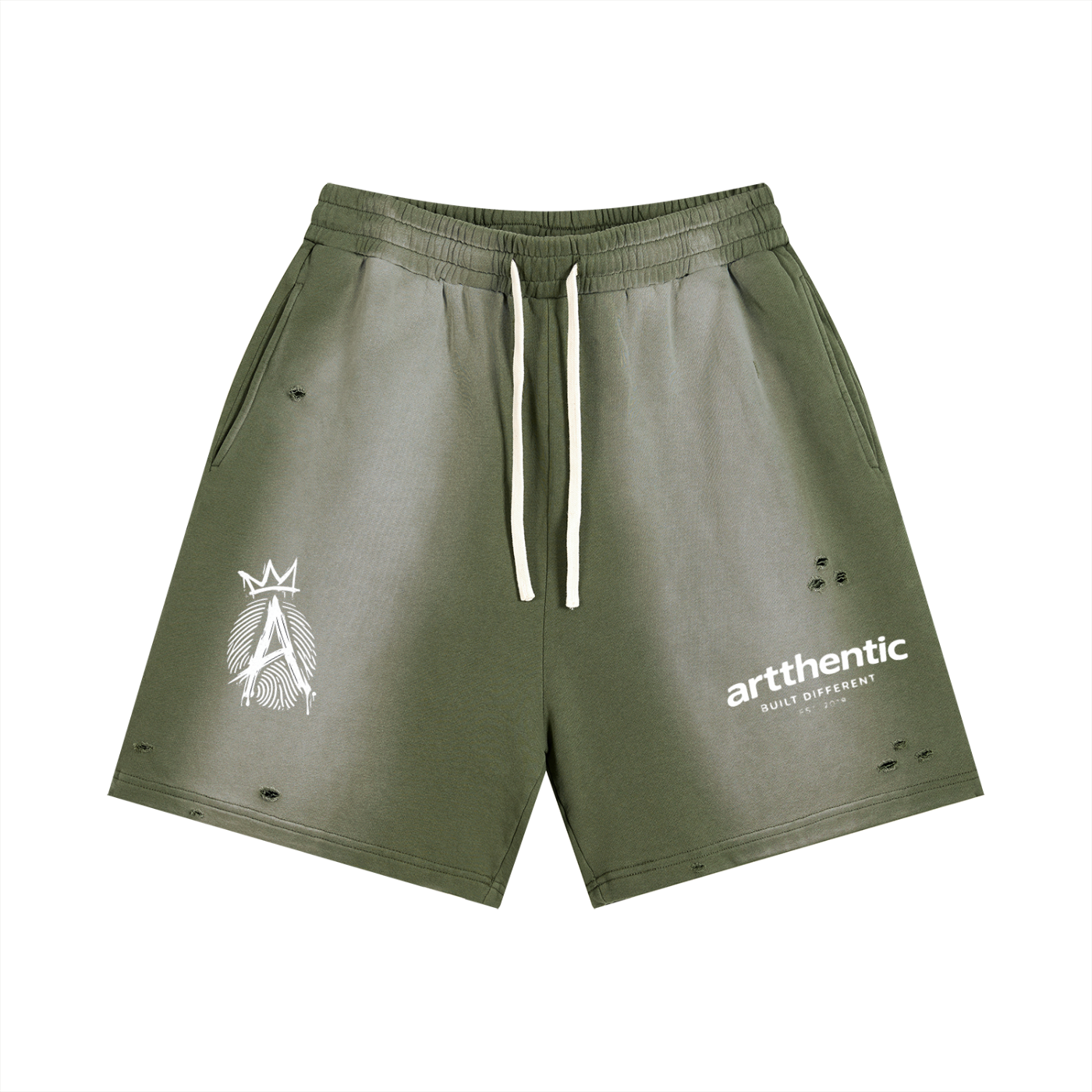 Sun Fade Distressed Shorts