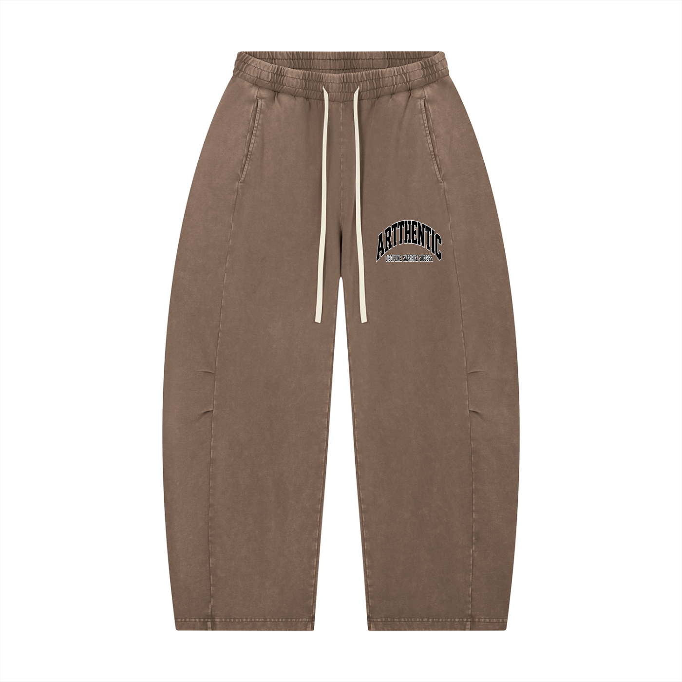 Unisex Mineral Wash Barrel Leg Pants