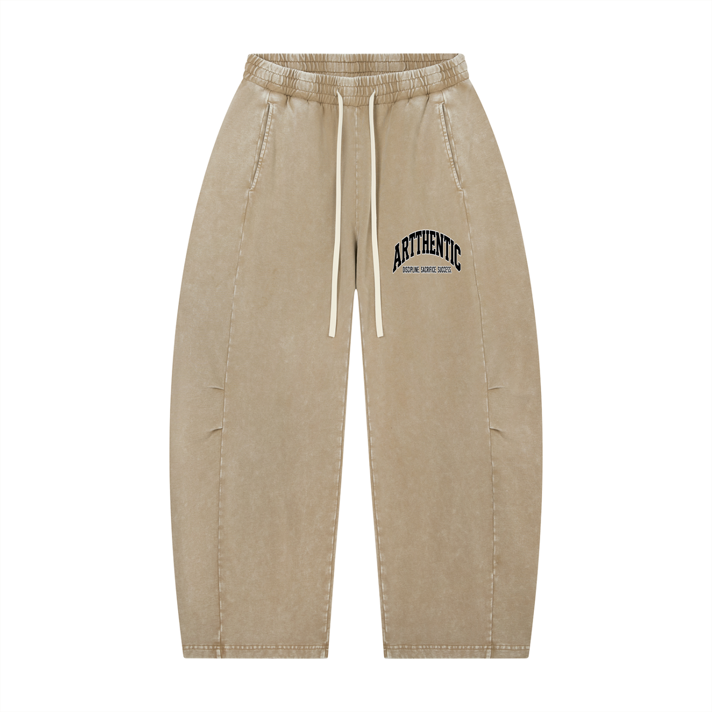 Unisex Mineral Wash Barrel Leg Pants